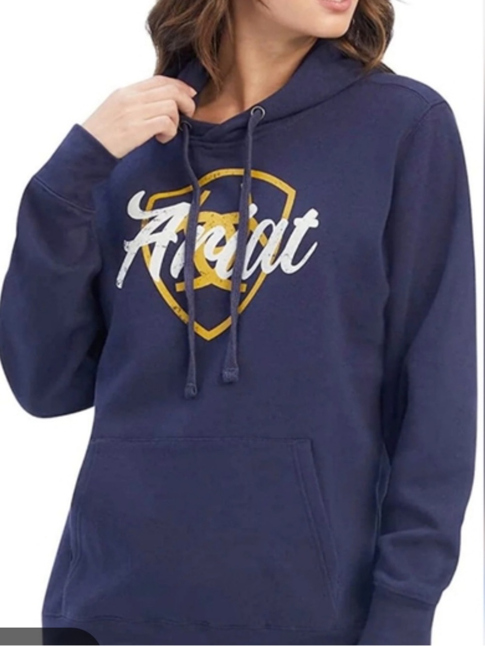 Ariat Navy Pullover with Pink Accent